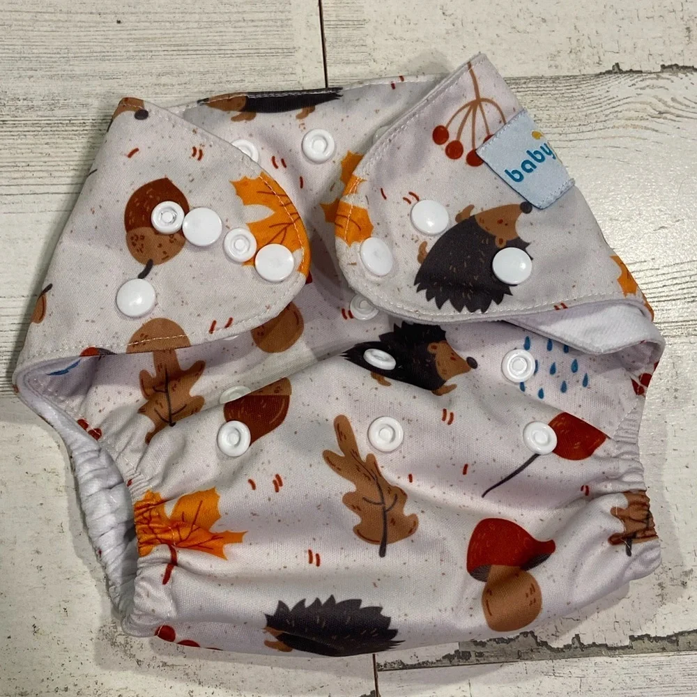 Baby Goal Autum Fall Pocket Cover Reusable Washable Diaper